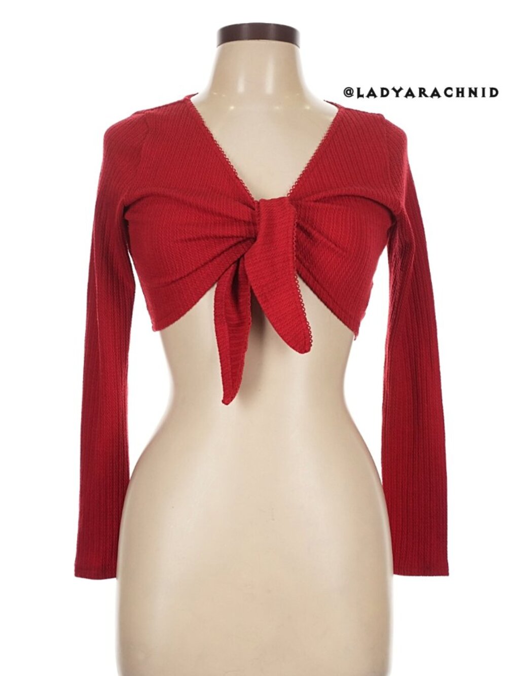 LACEMADE Strawberry Farm ribbed knit wrap cardigan - Picture 8 of 11